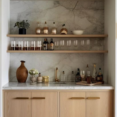 Quartzite Countertop and Backsplash Feedback in Ontario, Canada. Quartzite Countertops and Backsplash Client Feedback, Ontario.